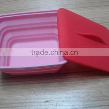 2014 New Style Promotional Silicone Foldable Bowl With Lid