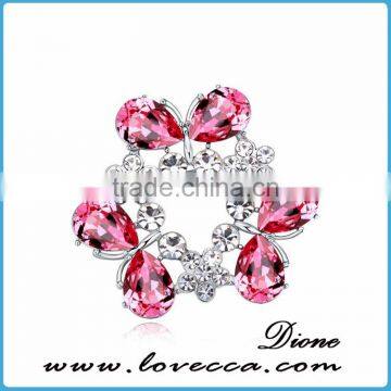 Top wholesale wedding flower brooch,top quality fashion rhinestone crown brooch