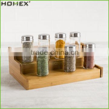 Bamboo expandable spice rack for kitchen Homex-BSCI