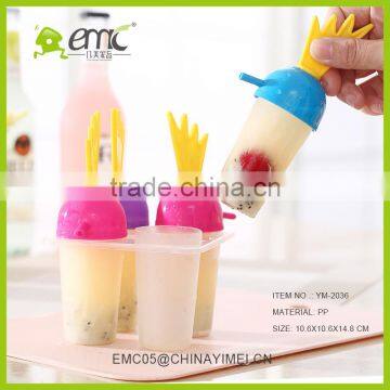 SSet of 4 Pcs Ice Cream Mold Plastic Ice Lolly Mould Ice Tray Maker photo-3