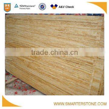 Hot selling golden travertine slab with straight vein