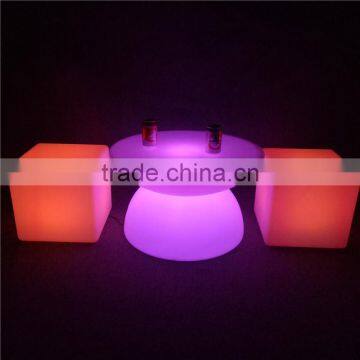 OEM Plastic LED Bar Molded Furniture Party LED Lighted Table and Chair Set for Party photo-3