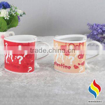 heart shape ceramic valentine day heart mug