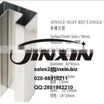 JINXIN Manufacturer for Inox Square Slot Tube for Glass Railling Handrail Prices photo-2
