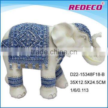 Decorative polyresin white elephant figurines for home decor