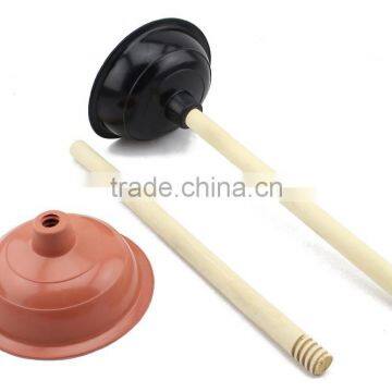 109-6H Wholesale Toilet Plunger With Wooden Handle