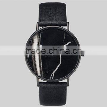 British Style Marble Face Watches Hot Fashion Marbling Stripe Creative Quartz Leather Watch Men Business Wristwatch photo-2