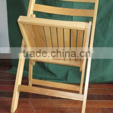 Outdoor Natural Wood Slat Folding Chair for Relaxation photo-3