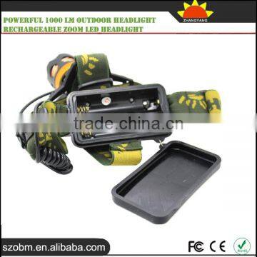 Powerful 1000 Lm Outdoor Headlight Rechargeable Zoom Led Headlight photo-6