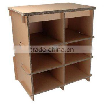 Reinforcement corrugated cardboard Display stand hacomo furniture for Easy to use , small lot oder also available