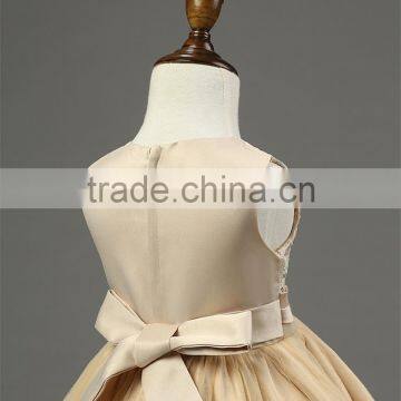 Retro Style Girls Party Wear Dress Kids 2015 New Designer Flower Bowknot Party Formal Ceremonies Dresses For Girls Free Shipping photo-4