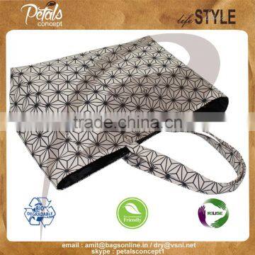 Canvas Tote Bag With Japanese Culture Floral Print photo-2