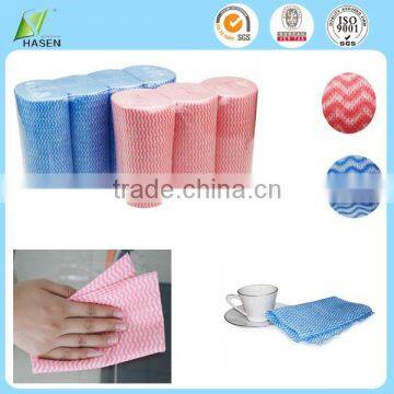 Perforated cleaning cloth spunlace nonwoven fabric roll