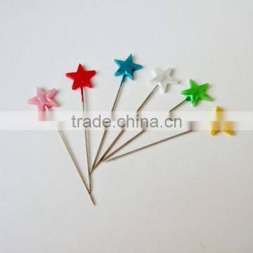 Star Shaped beautiful blue Plastic Pearl needle pin in 55mm size