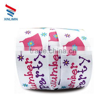 Manufacturer 100% polyester grosgrain ribbon printed ribbon satin ribbon