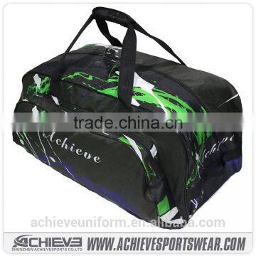 cheap wholesale custom canvas duffel bag, gym sports hockey bag