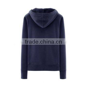 Winter Plain Hoodies Zipper up Thick Cotto Fleece Women Hoodies