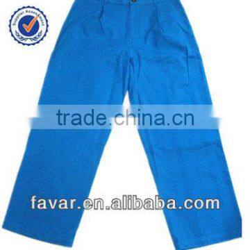 mens heavy-duty cotton drill safety work pants royal blue