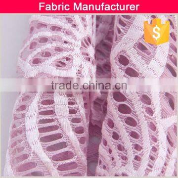 2015 Cicheng Fashion Wholesale Knitted Solid Bridal Lace Fabrics photo-3