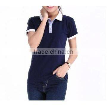 Women Polo t Shirt, Short Sleeve, 100% Cotton photo-2