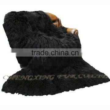 CX-D-23D 2016 New Winter Genuine Mongolian Lamb Fur Blanket Fur Rugs photo-5