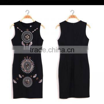 Maxnegio Fashion Designer Woman Bodycon Embroidered Dress photo-3