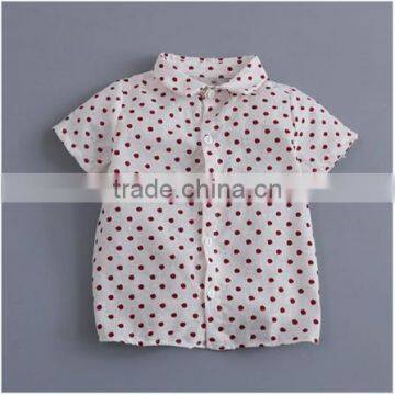 2017 Wholesale Children Boutique Clothing Ploka Shirts and Pants New Fashion Kids Clothes Set