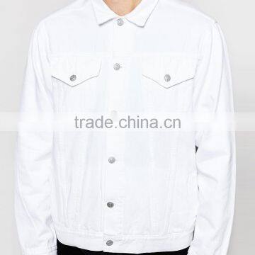 Wholesale White Plain Denim Jacket Fashion Design Fancy Wear photo-3