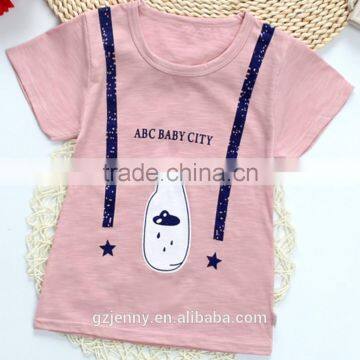 Summer Children Clothing Girls Cartoon Short Sleeve Tops Tee ABC Baby Printing Kid Cotton T-shirt photo-2