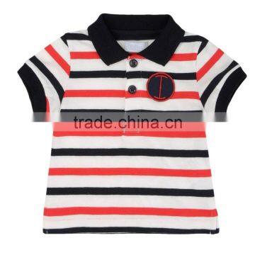 striped kid polo shirt made in china embroidery kis polo shirt