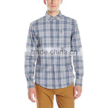 Wholesale Custom Long Sleeve Contrast Color Oxford Causal Dress Shirt photo-5