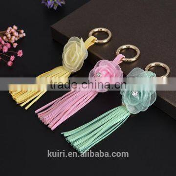 New Design Handmade DIY pu Rose Leather Tassel Bag Charms/iphone 7 Phone Cover Bag Pendant Pu-23 photo-6