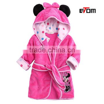 1533 Cartoon child flannel robe kids bath robe for boys and girls in winter robe sleepwear