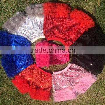 Wholesale Baby Double Ruffled Shorts Boutique Solid Color Children Cotton Ruffle Shorts Multicolor Optional