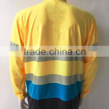 Hot Sale hi Vis Contrast Color 3M5510 Segmented Tape Safety Man Reflective Polo Shirt photo-2