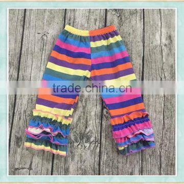 rainbow print baby leggings wholesale icing pants girls boutique ruffle pants