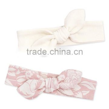 New Infant Rose Headband Set With Bow 100% Cotton Toddler Headbands Fancy Baby Girl Bangs HA90421-35