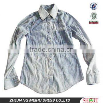 2016 Wholesale China Mens Shirts Single Chest pocket Latest Design For men Denim Long Sleeve Shirts