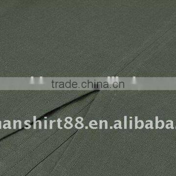 Man's Latest V-neck Linen Army Green Casual Shirt photo-3