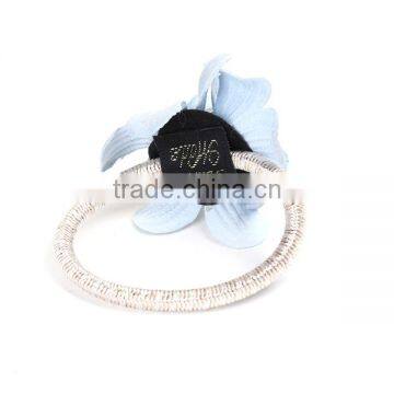 Fabric Hair Ties Flower Blue photo-2