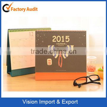 2015 High Quality Custom made Paper Calendar