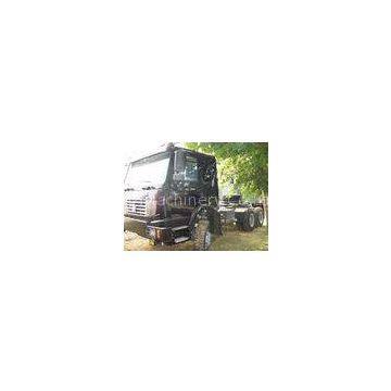 380HP 40 ton HOWO 6X6 Heavy Duty Trucking , 6x6 EURO III Prime Mover Truck , Wild Black