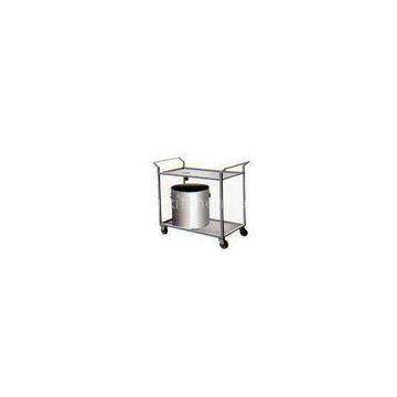 Kitchen Leftover Stainless Steel Serving Trolley / Collected Cart CE ROHS