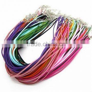 Multi Color Waxed Cord Necklace Lobster Clasp Chain DIY Jewelry Accessories