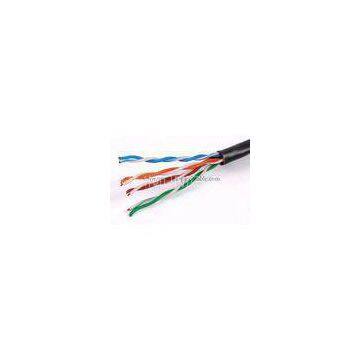 Black LSZH Network Cat5e UTP Cable BC Pass Fluck 4 Pair 0.5mm