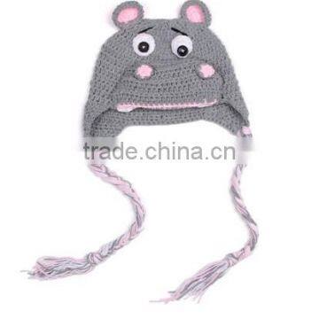 2015custom cheap wholesale baby knitted ski winter crochet hat