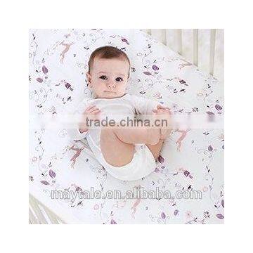Muslin Fitted Crib Sheet With Certified Organic Cotton and Pre-washed photo-4