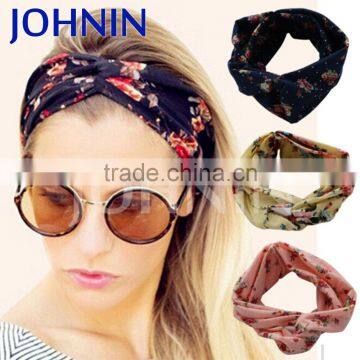 Fashion print high quality extensions braided Johnin hair headband