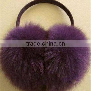 fashion fox fur ear warmers