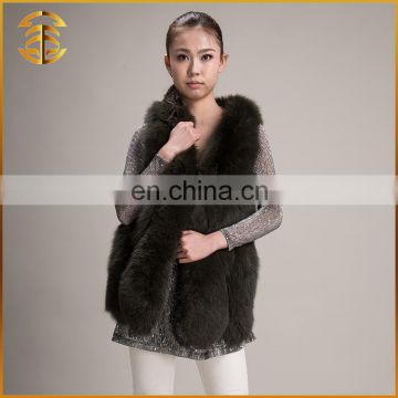 Wholesale Winter Coat Fox Jacket Sleeveless Fashion Real Fur Vest